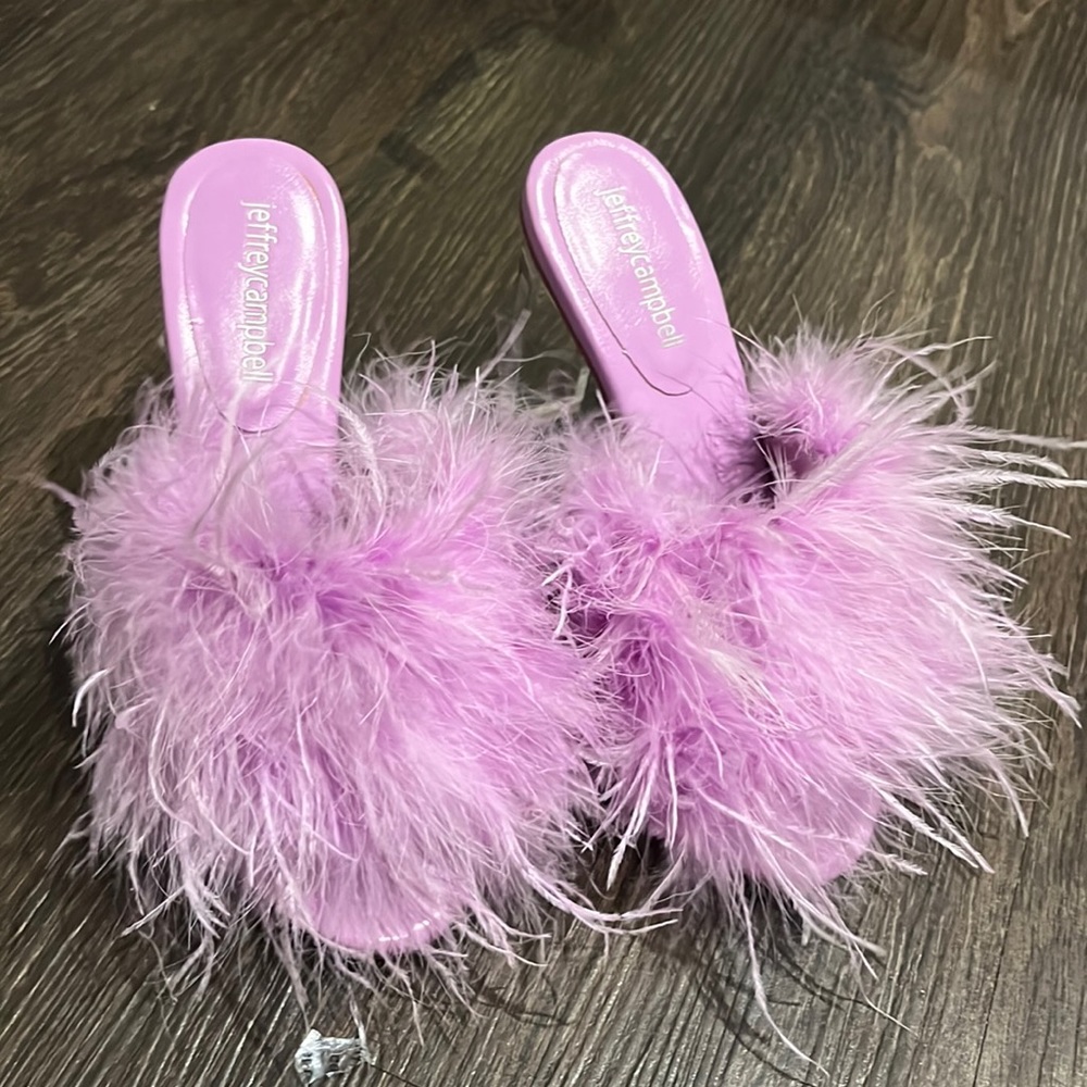 Jeffrey Campbell Daisy Boa Heels-Lilac
